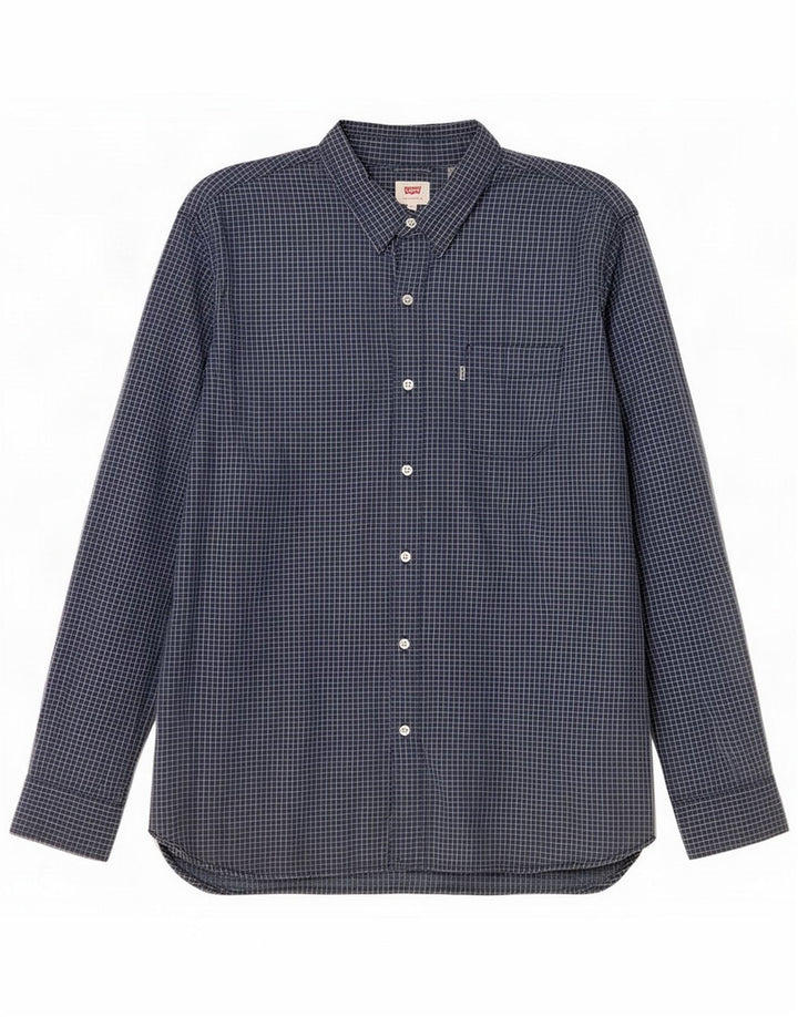 Koszula męska Levi's 2XL granatowa bawełniana w kratkę