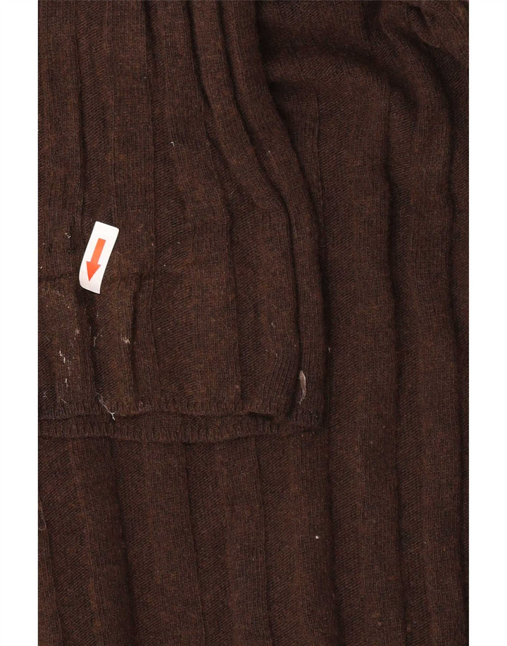 Damski sweter oversize z okrągłym dekoltem Zara UK 14 Średni brązowy poliamid