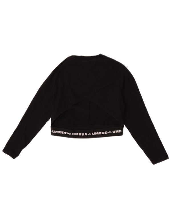 Damska bluza Umbro Graphic Crop Jumper UK 8 Small Black Cotton