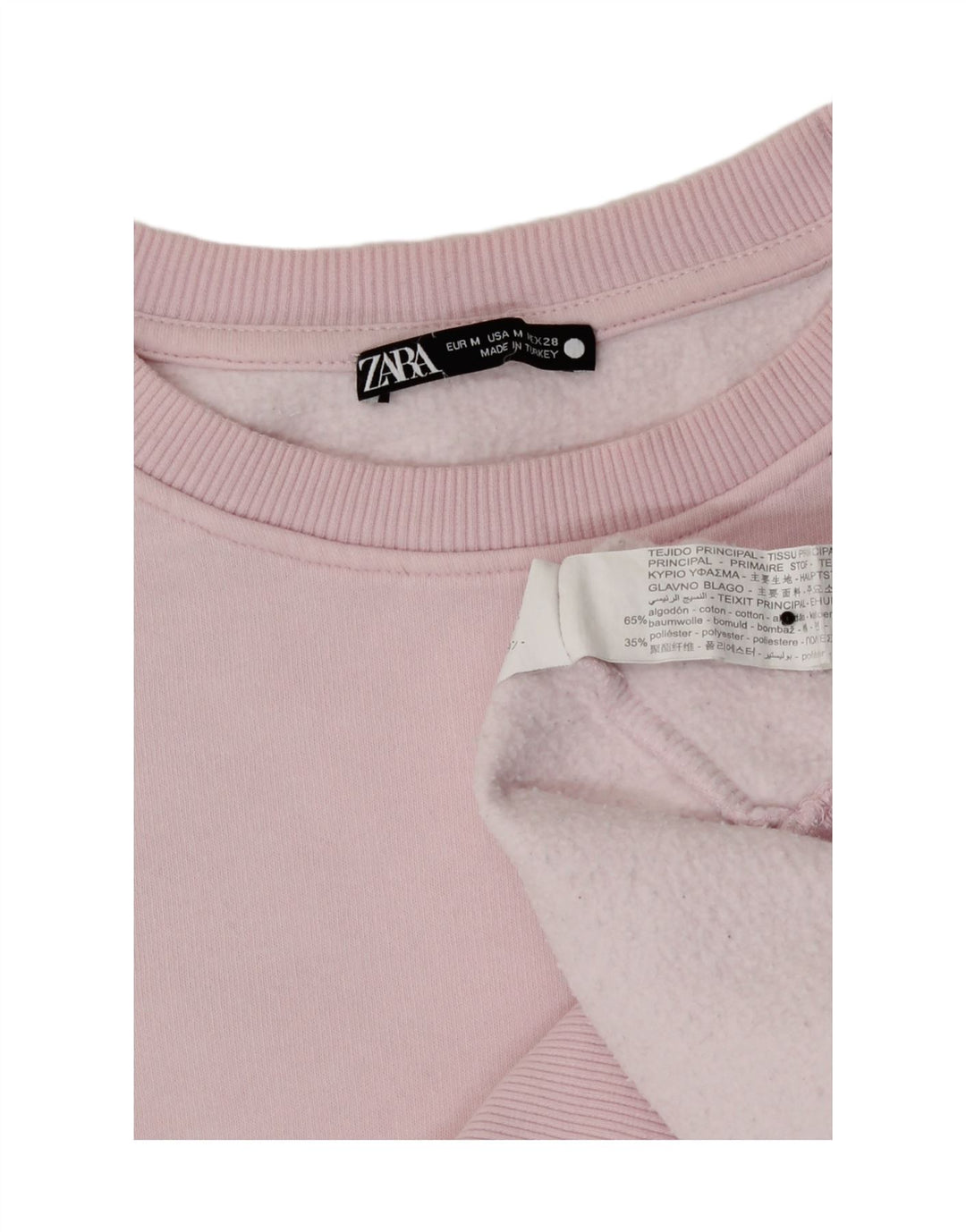 Bluza damska Zara Sweter UK 12 Średni Różowy Bawełna
