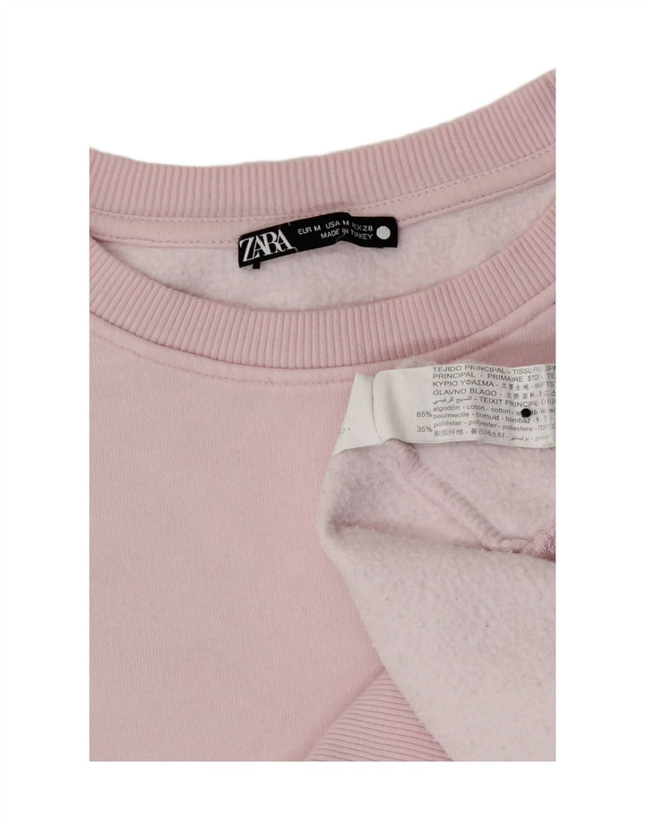 Bluza damska Zara Sweter UK 12 Średni Różowy Bawełna