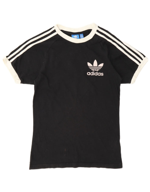 Damska koszulka oversize Adidas z grafiką Top UK 6 XS, czarna bawełna