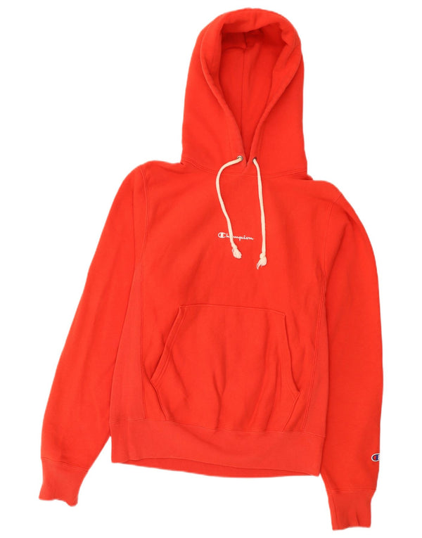 Champion Mens Hoodie Jumper XS Red Cotton