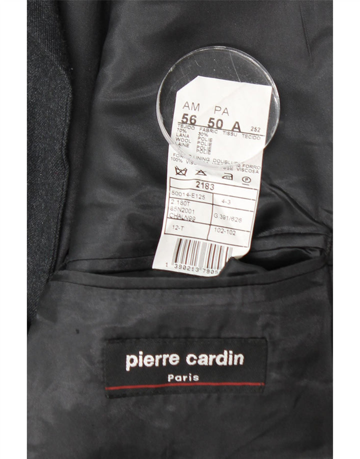 Męska marynarka Pierre Cardin zapinana na 3 guziki IT 50, duża, szara wełna