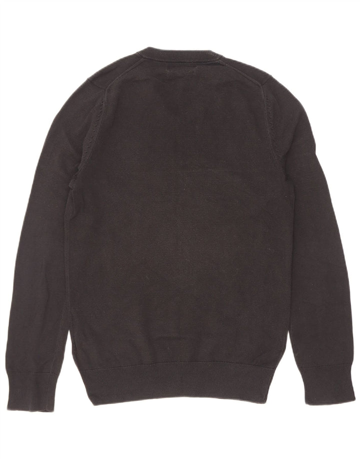 Marks & Spencer Męski sweter z dekoltem w kształcie litery V, XS, czarny, bawełniany