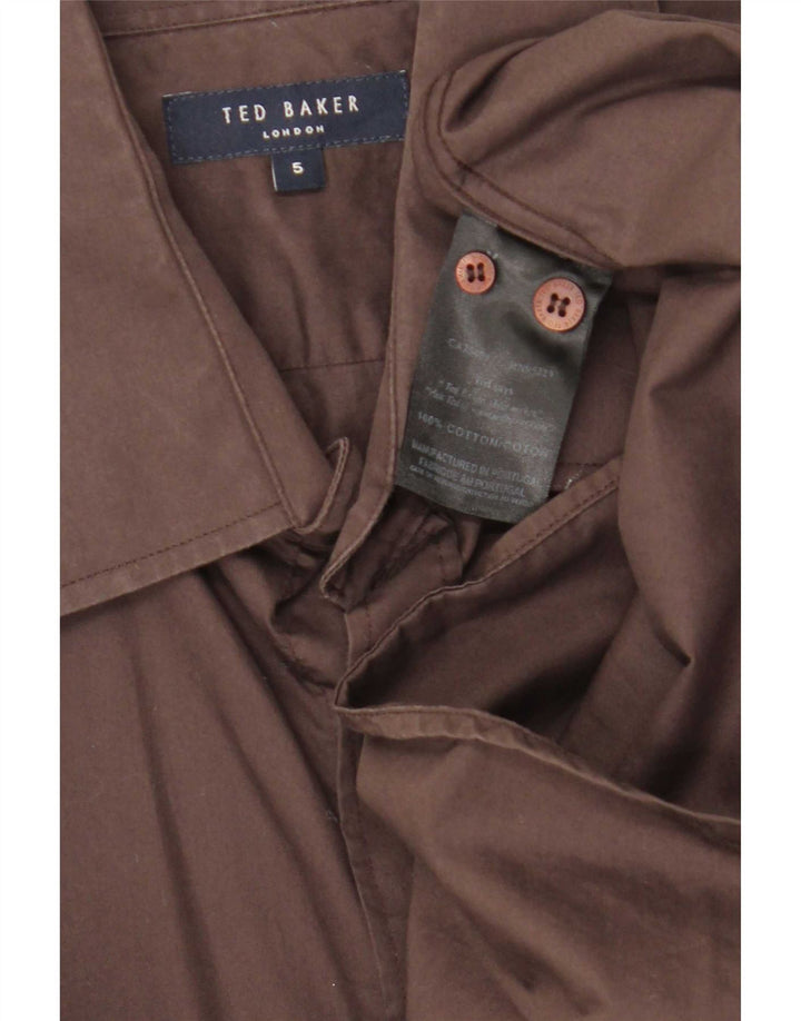 Koszula męska Ted Baker, rozmiar 5, duża, brązowa, bawełniana