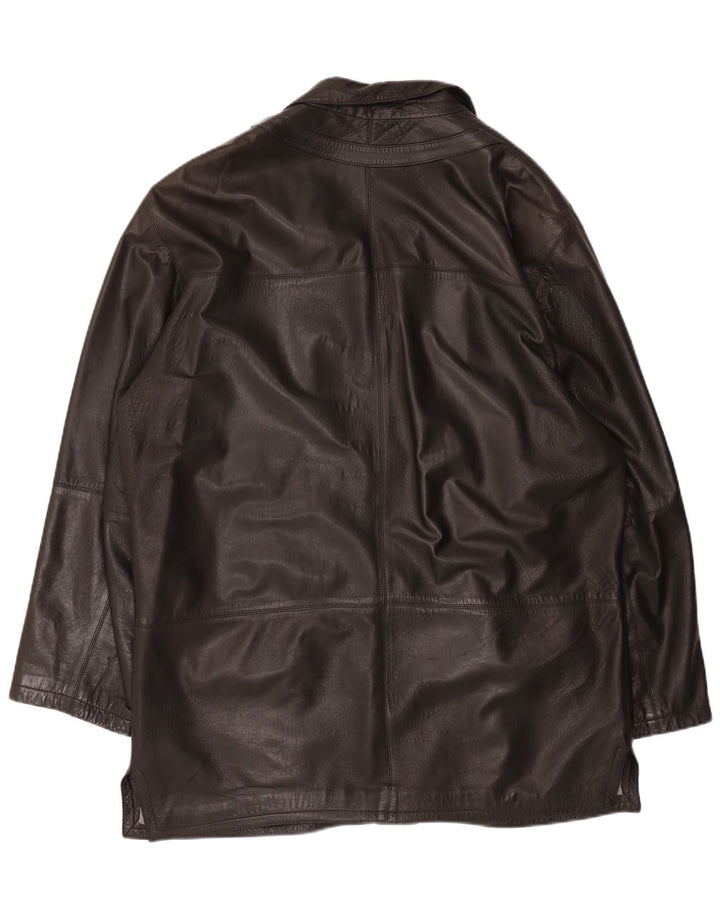 PIERRE CARDIN Męska kurtka skórzana IT 58 4XL Czarna skóra