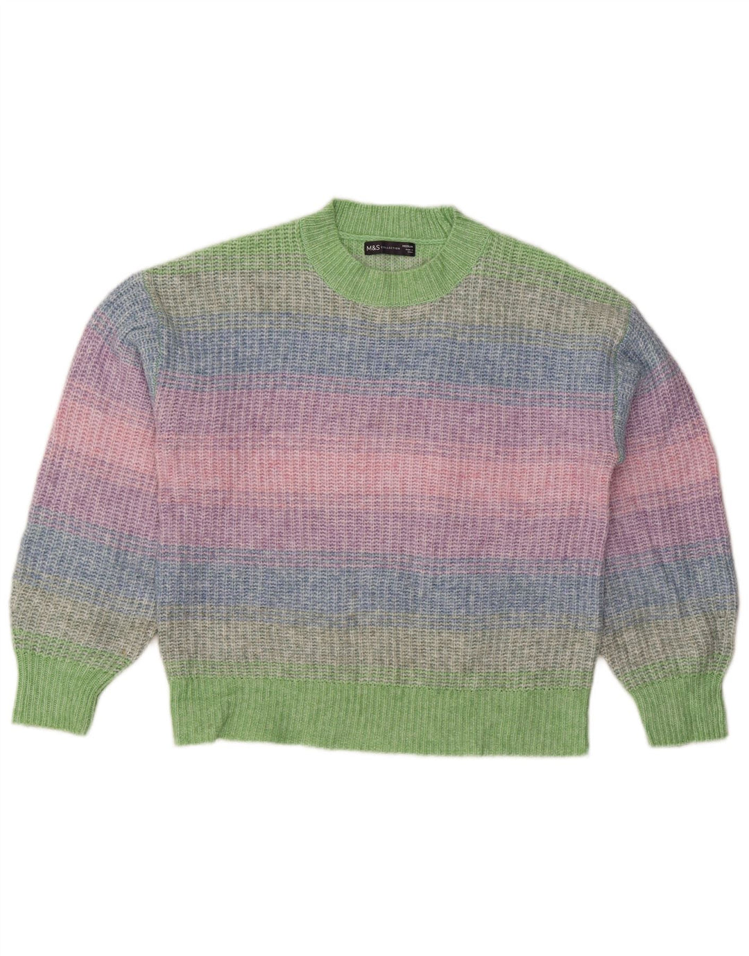 Sweter damski Marks & Spencer z okrągłym dekoltem, UK 14, średni, wielokolorowy