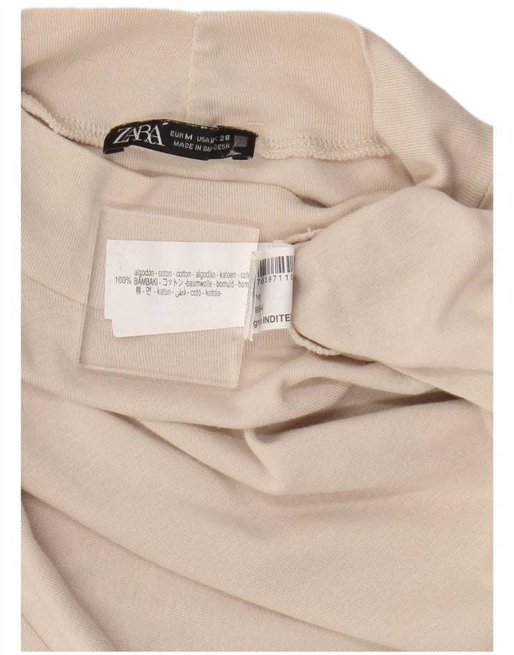 T-shirt damski Zara Top UK 12, średni beż, bawełna