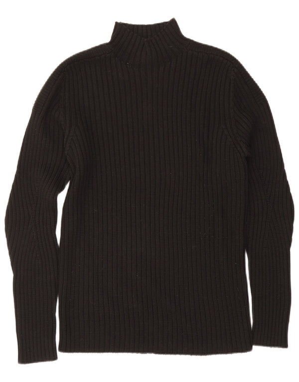 Męski sweter z golfem Hugo Boss, duży, czarny, wełniany