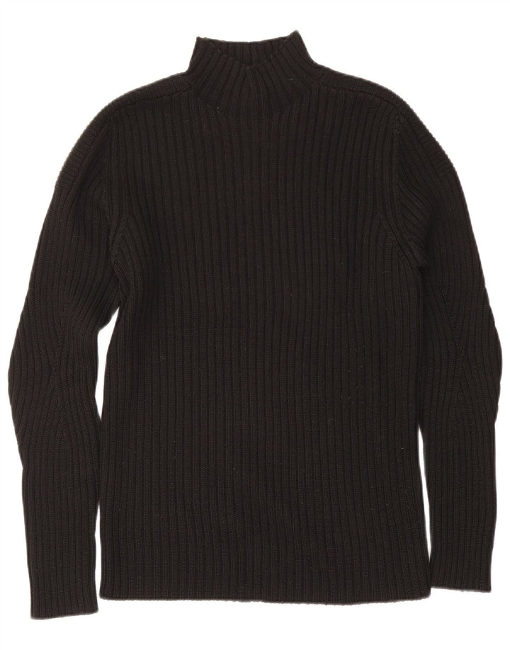 Męski sweter z golfem Hugo Boss, duży, czarny, wełniany