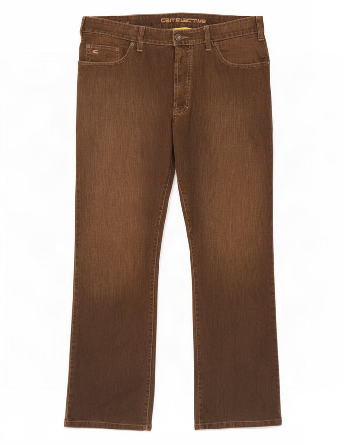 Camel Active Męskie proste dżinsy W38 L30 Brązowa bawełna