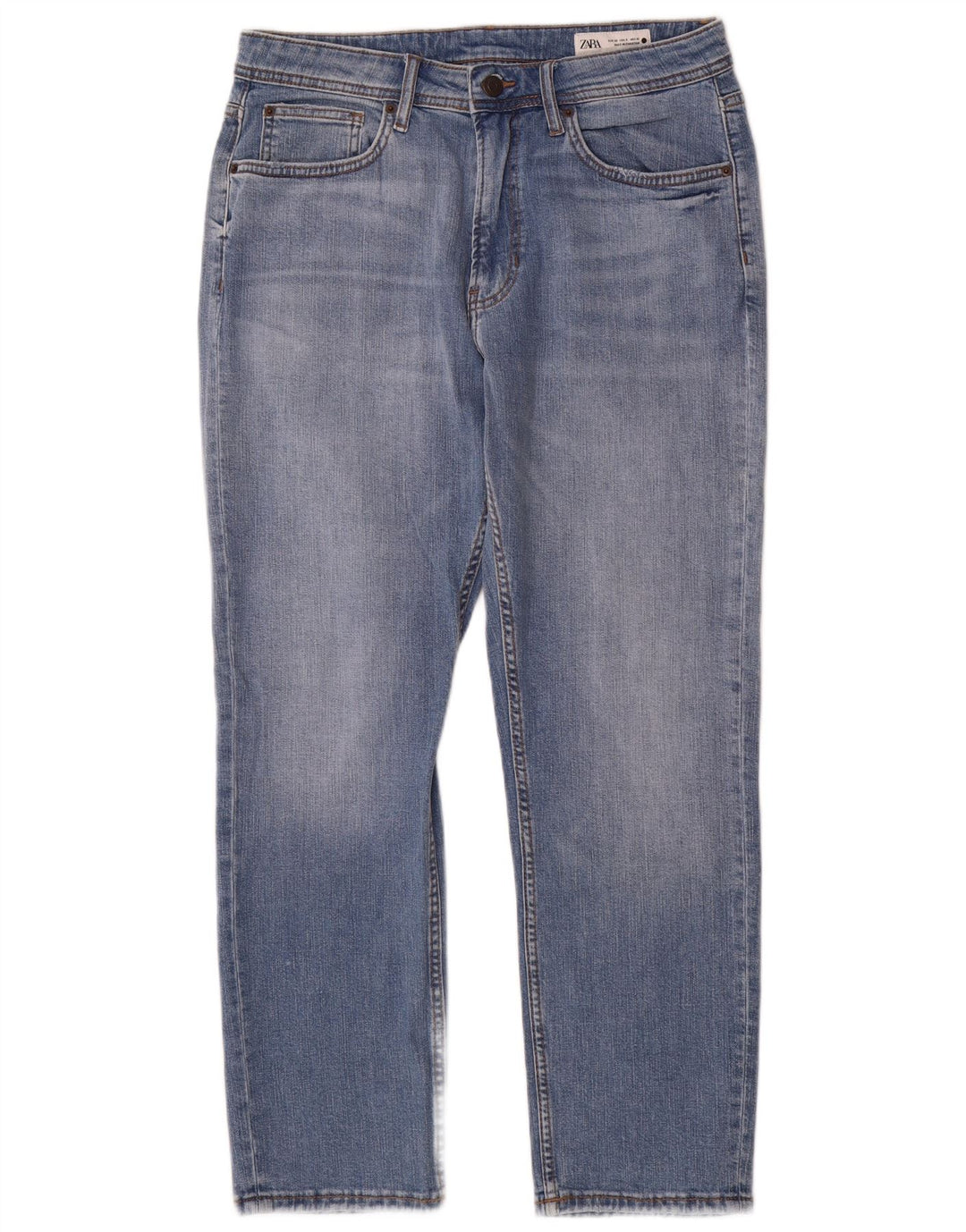 Damskie proste dżinsy Zara EU 40 Medium W30 L29 Niebieskie bawełniane