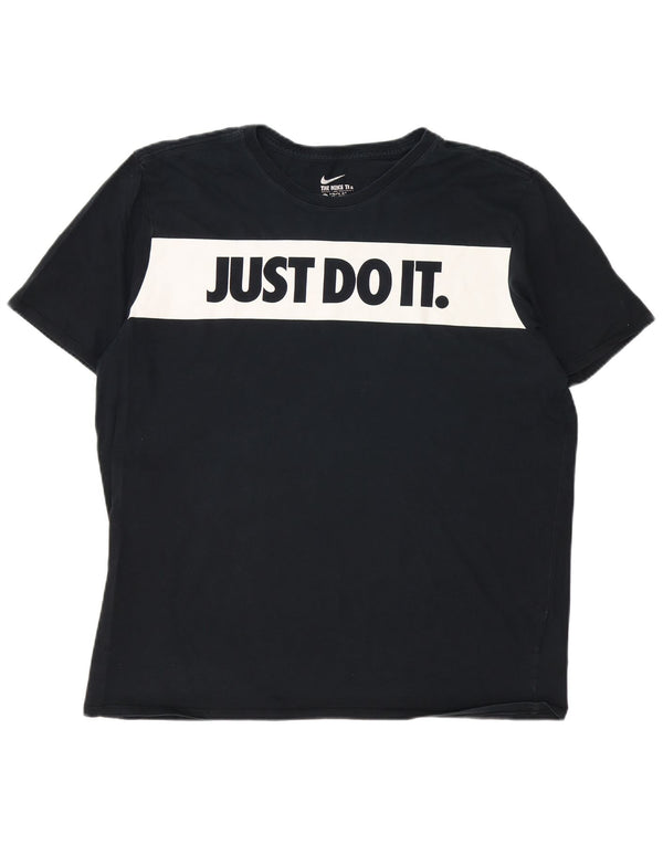 Męski T-shirt Nike Athletic Cut Graphic Top XL, czarna, bawełniana z blokami kolorów