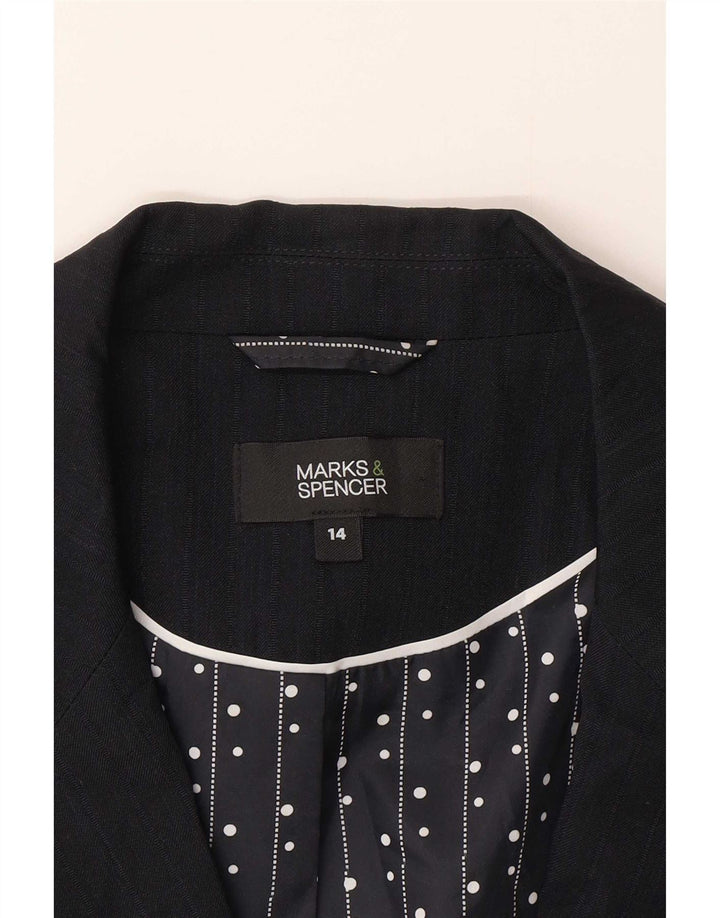 Marks & Spencer Damska marynarka zapinana na 1 guzik, UK 14, średni granat