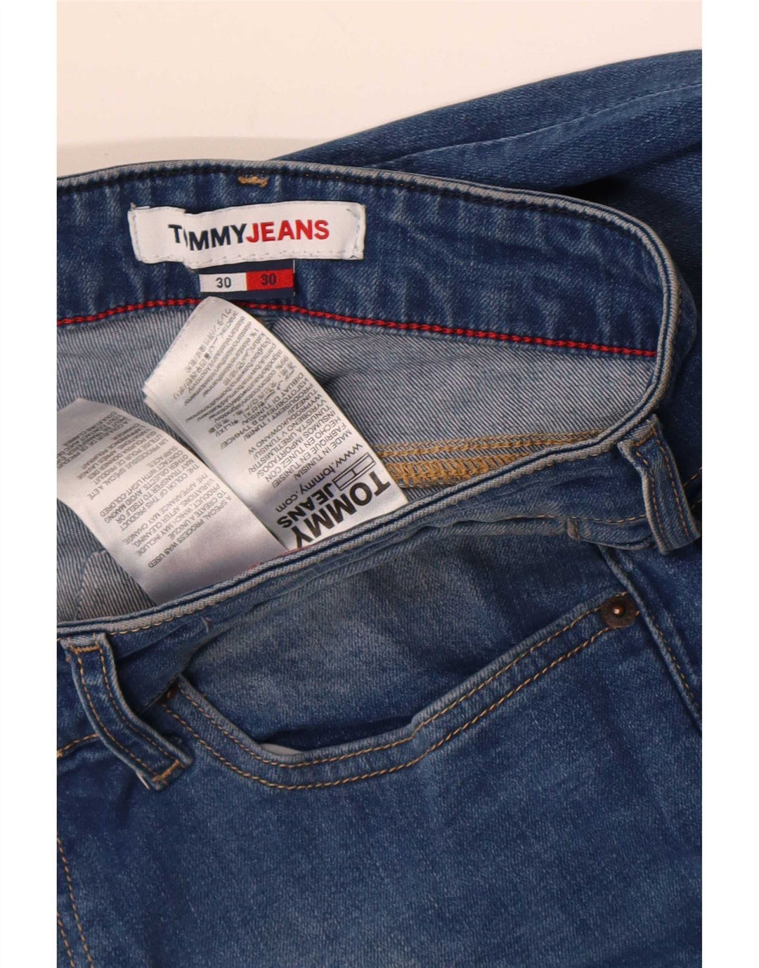 Męskie jeansy slim fit Tommy Hilfiger W30 L30 Niebieskie bawełniane
