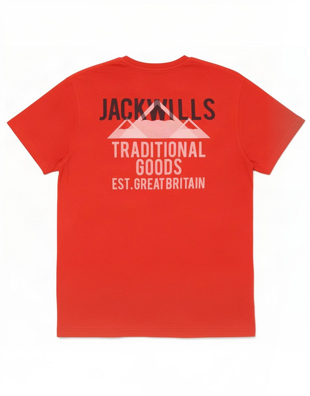 Męska koszulka z grafiką Jack Wills, bawełniana, średnia czerwona