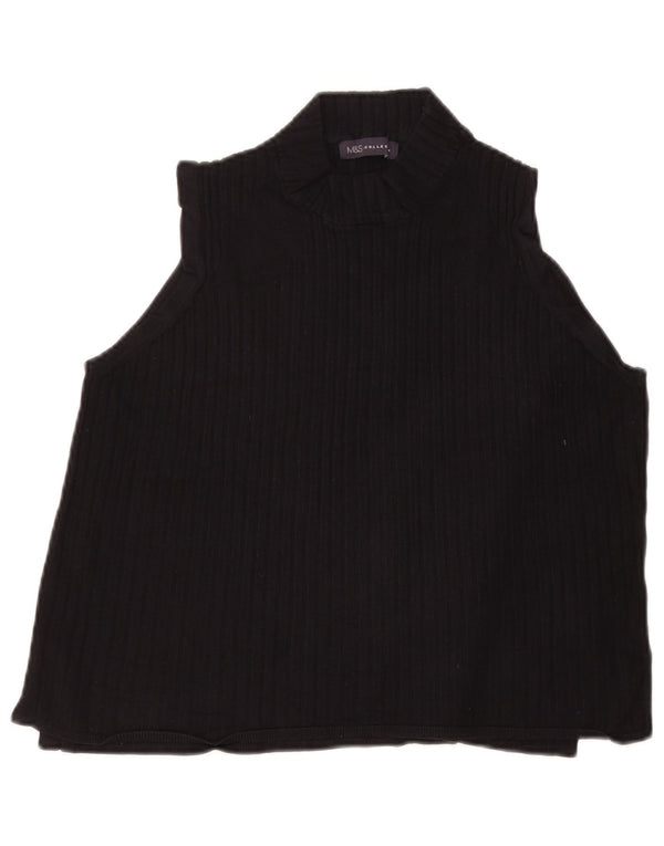 Marks & Spencer Damski krótki top bez rękawów UK 20 2XL Czarna wiskoza