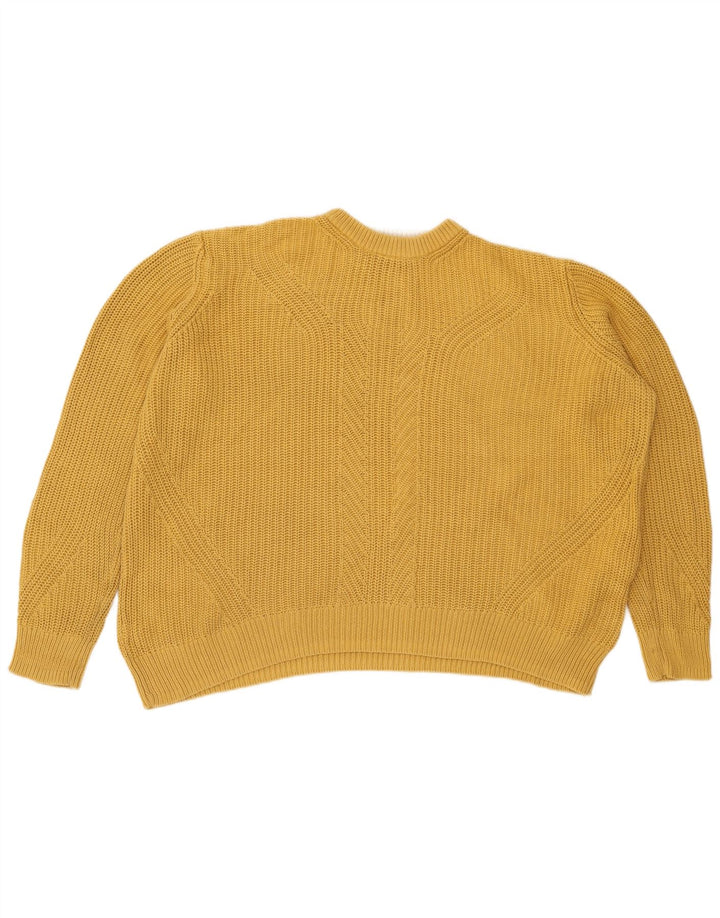 Sweter damski Marks & Spencer z okrągłym dekoltem, UK 16, duży, żółty