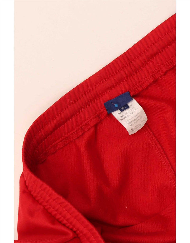 Męskie spodnie dresowe Asics XL, czerwone, poliestrowe