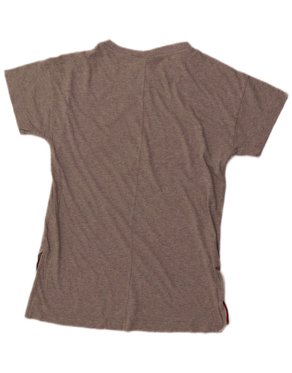 Damska koszulka klasyczna z grafiką REEBOK Top UK 12, średnia szara bawełna