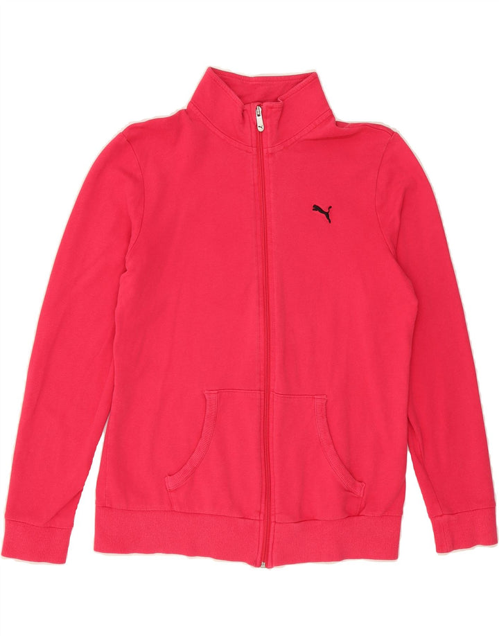 PUMA Womens Tracksuit Top Jacket UK 14 Large Pink Cotton Vintage Puma and Second-Hand Puma from Messina Hembry 