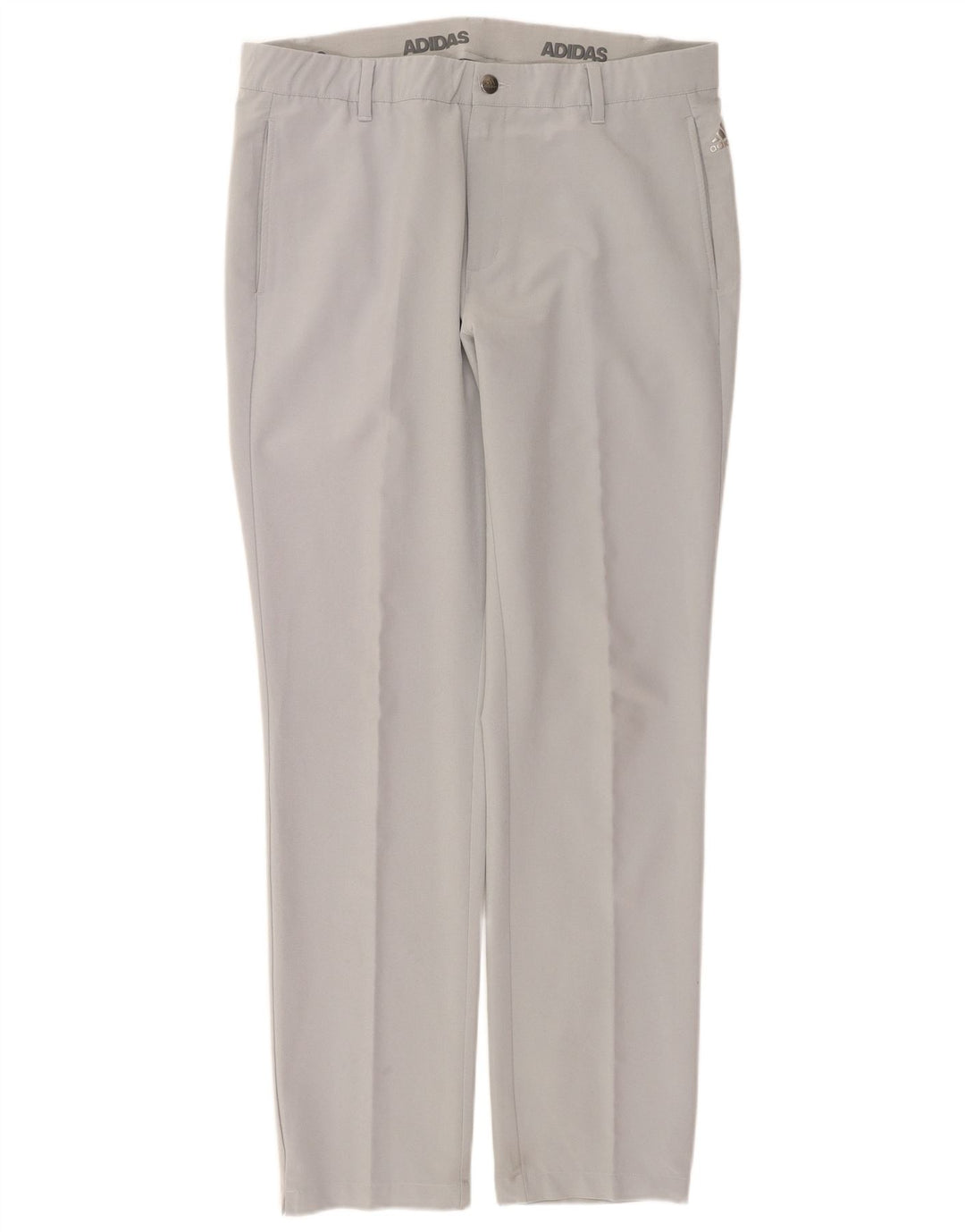 Adidas Męskie Proste Spodnie Chino W36 L34 Szary Poliester