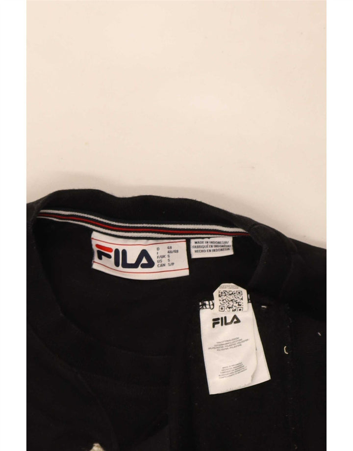 Męska bluza z grafiką Fila, mała, czarna, bawełniana w plamki