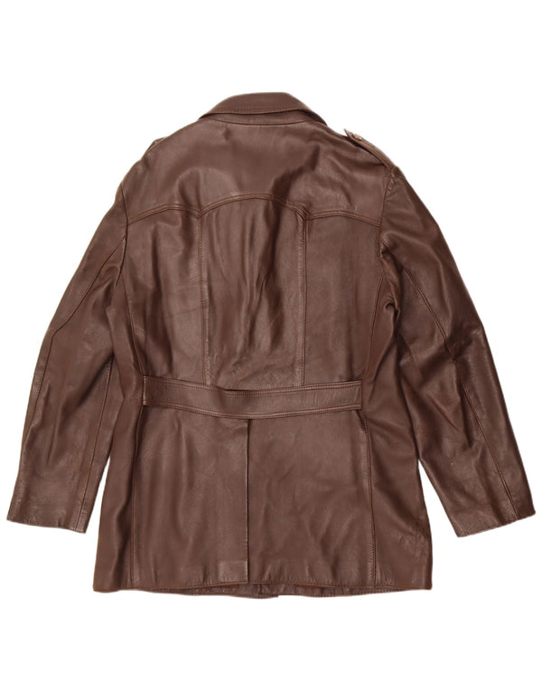 Vintage męska skórzana kurtka wojskowa UK 36 Small Brown