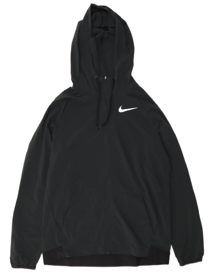 Męska bluza dresowa Nike Dri Fit Graphic, średnia granatowa, blok kolorów