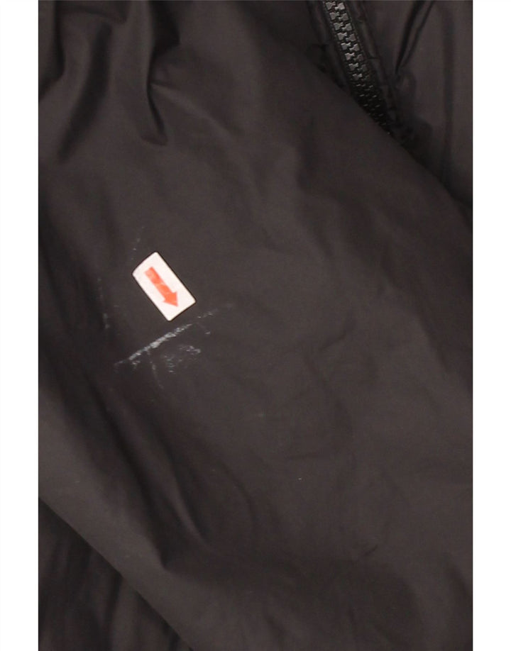 JACK & JONES Mens Hooded Padded Jacket UK 38 Medium Black Nylon