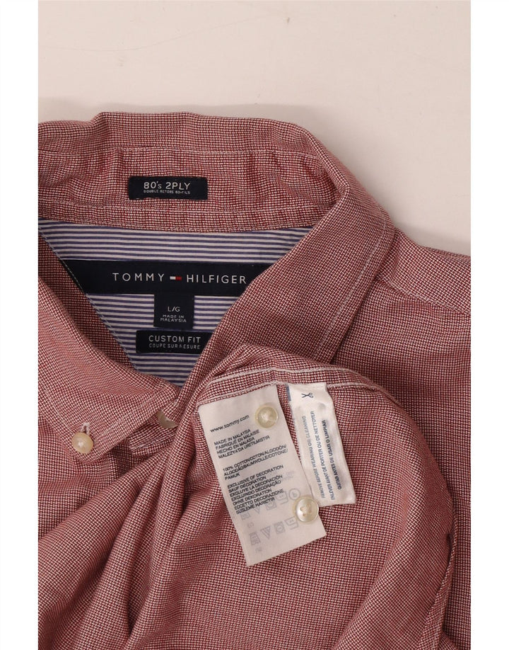 Męska koszula o dopasowanym kroju Tommy Hilfiger, duża, bawełniana w czerwoną kratę