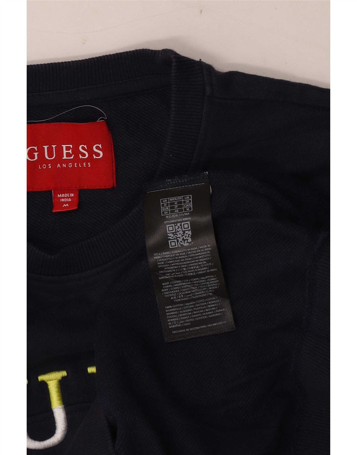 Męska bluza Guess z grafiką, średnia, granatowa, bawełniana