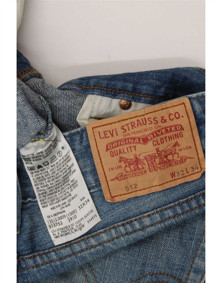 Męskie jeansy Levi's 514 Bootcut W32 L34 Niebieska bawełna