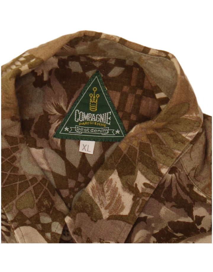 Koszula męska Compagnie XL, brązowa, w kwiaty