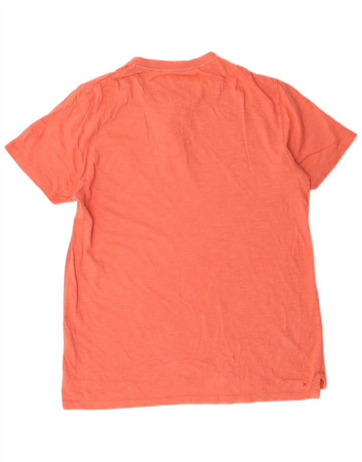T-shirt męski Fat Face, średni, pomarańczowy, nakrapiany bawełniany