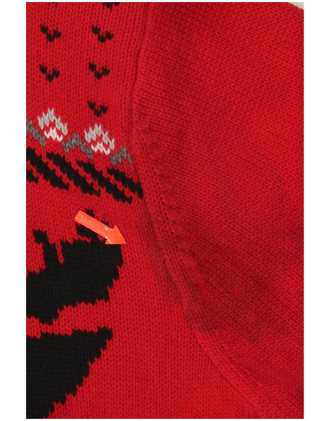 Męski sweter zapinany na zamek Chaps, duży, czerwony, bawełniany Fair Isle