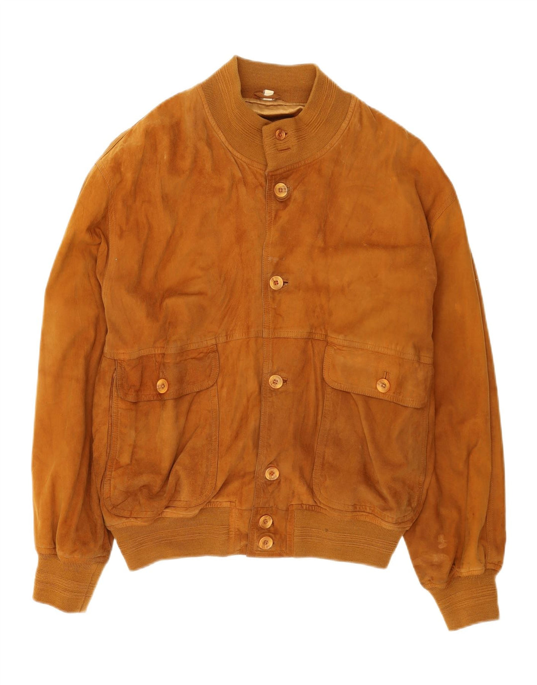 Męska zamszowa kurtka bomber VINTAGE UK 42 XL w kolorze beżowym