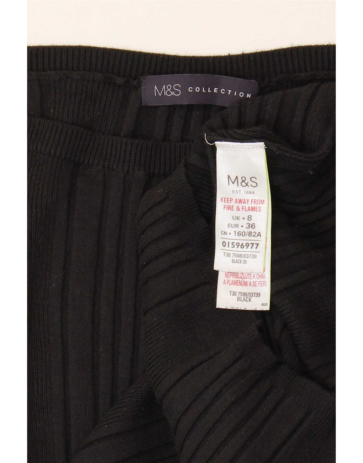 Marks & Spencer Damski top z odkrytymi ramionami UK 8 Small, czarna wiskoza