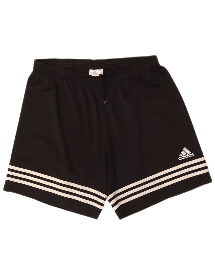 Męskie spodenki sportowe Adidas Climalite, duże, czarne, poliestrowe