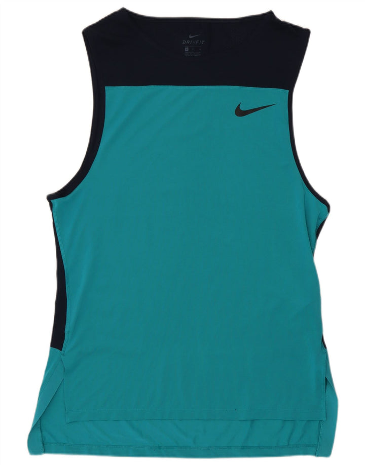 Damska kamizelka Nike Dri Fit Graphic Top UK 14 w kolorze średnioniebieskim