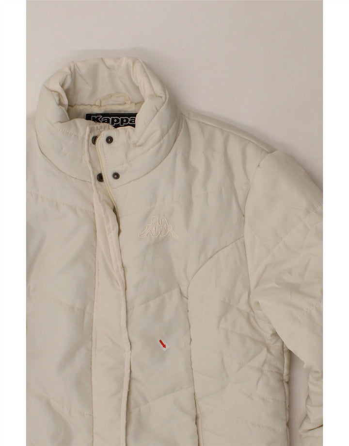 KAPPA Womens Padded Jacket UK 20 2XL Off White Polyester Vintage Kappa and Second-Hand Kappa from Messina Hembry 