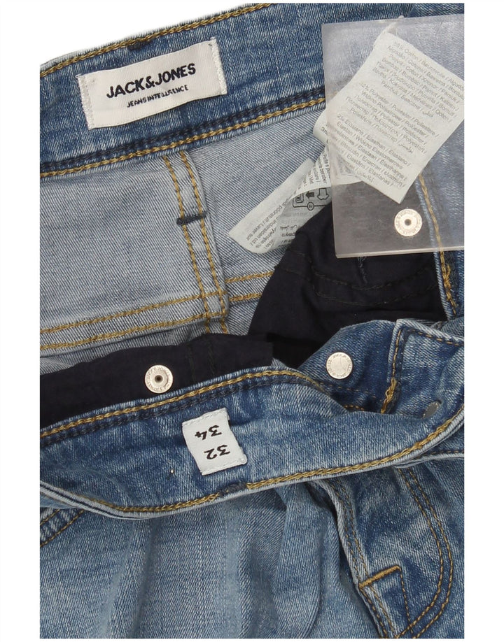 Męskie jeansy typu slim Jack & Jones W32 L29 Niebieskie bawełniane