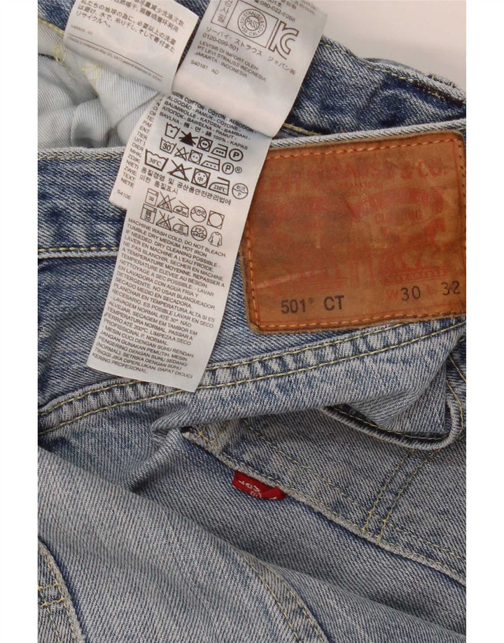 Męskie jeansy Levi's 501 CT Straight W30 L32 Niebieskie bawełniane