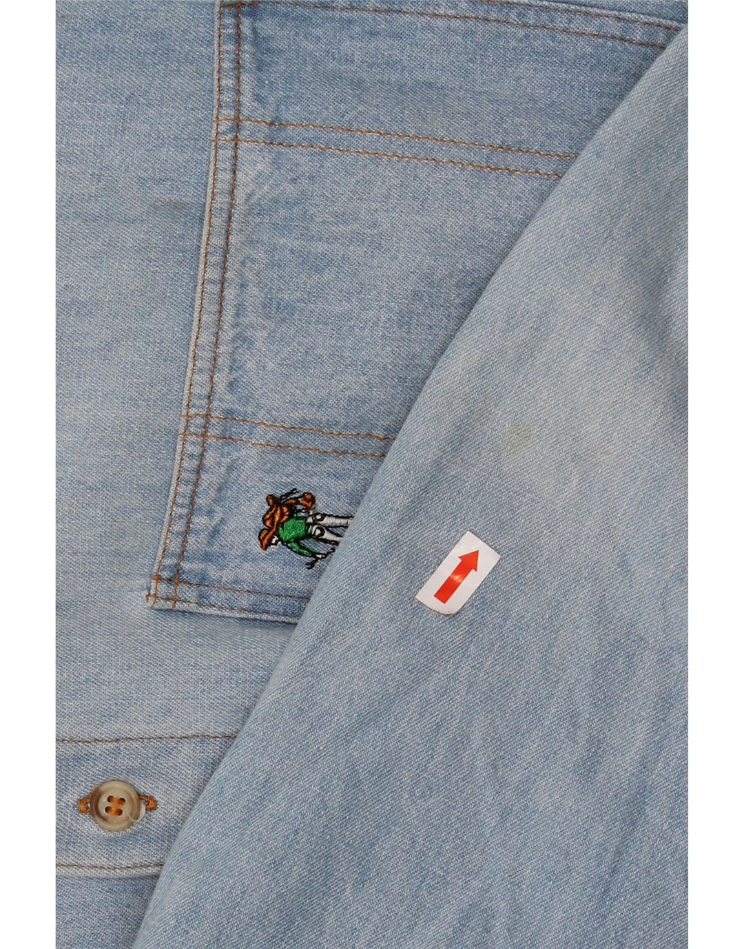 LEVI'S Mens Denim Shirt Medium Blue Cotton Vintage Levi's and Second-Hand Levi's from Messina Hembry 
