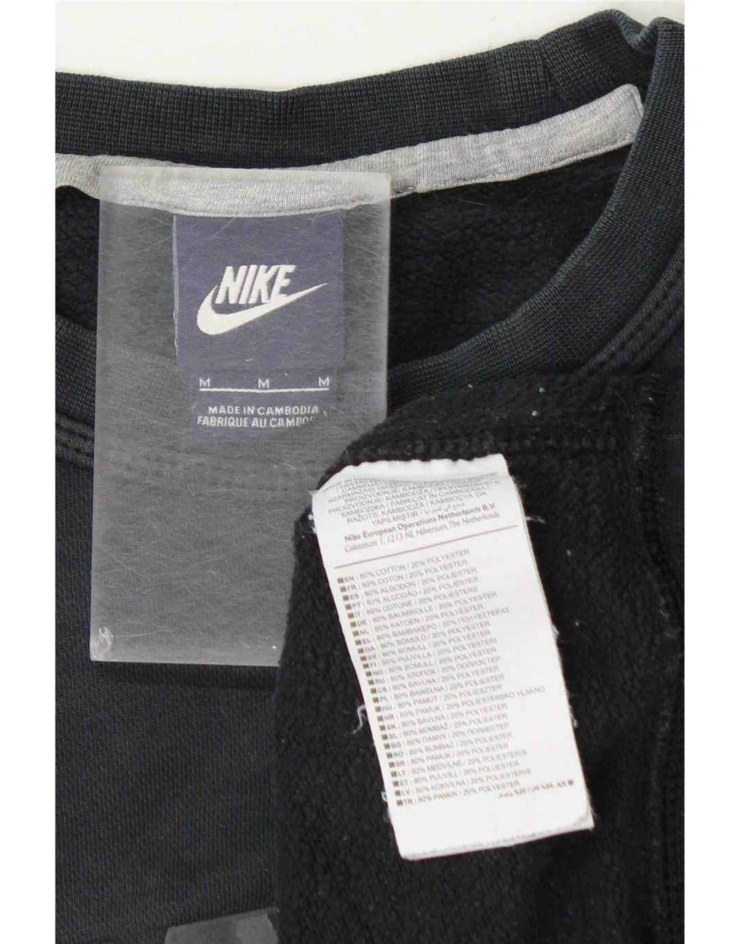 Męski sweter z grafiką Nike, średnioszary, bawełniany