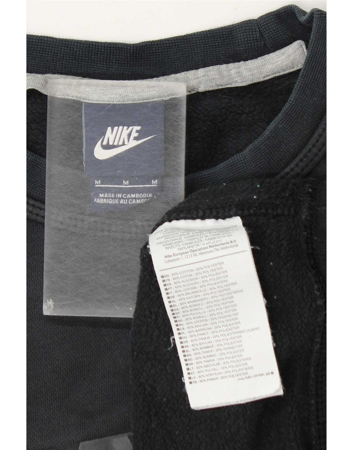 Męski sweter z grafiką Nike, średnioszary, bawełniany