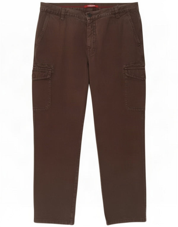 Carrera Mens 619 Straight Cargo Trousers W38 L31 Grey Cotton