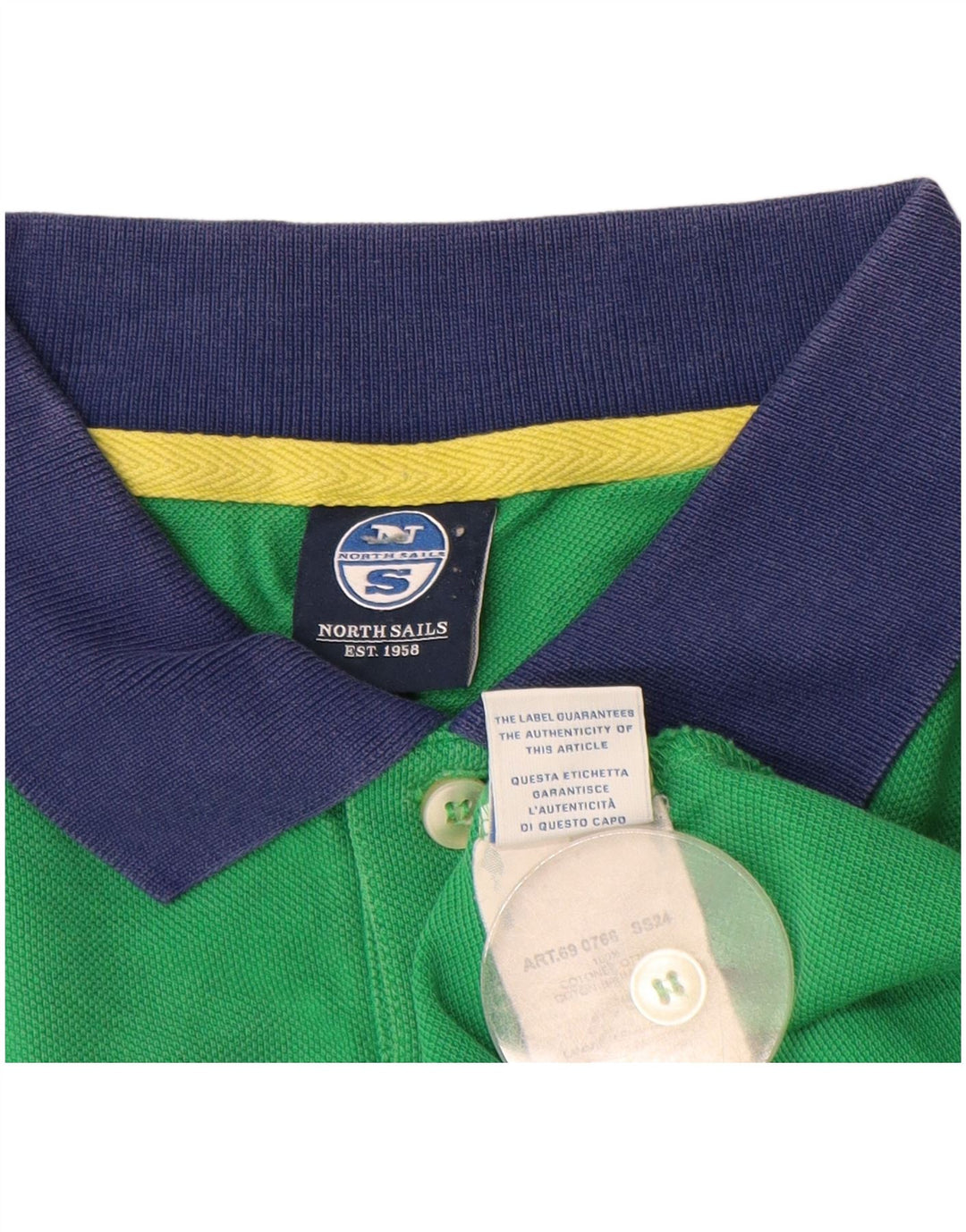 Męska koszulka polo do rugby North Sails, duża, zielona, bawełniana