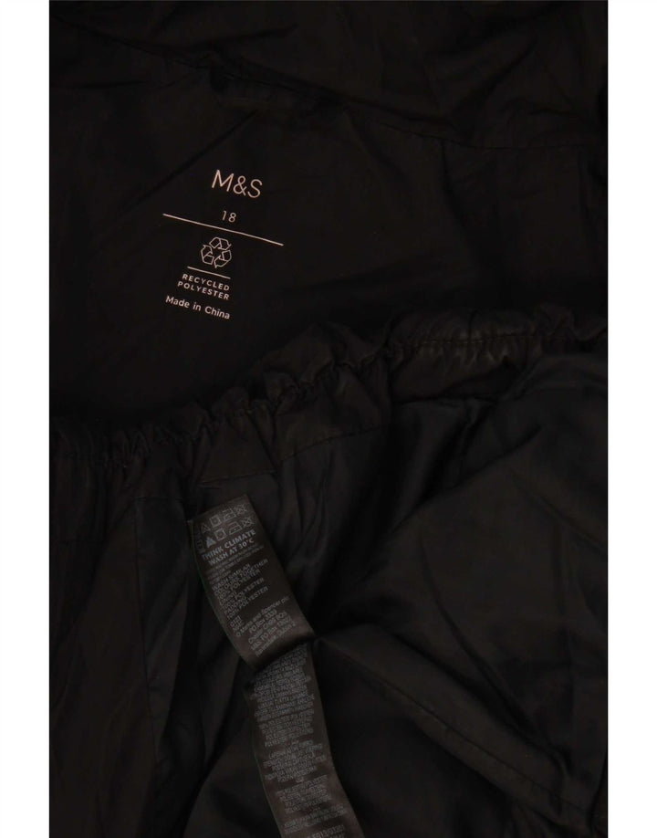 Marks & Spencer Damska ocieplana kurtka UK 18 XL, czarna, poliester